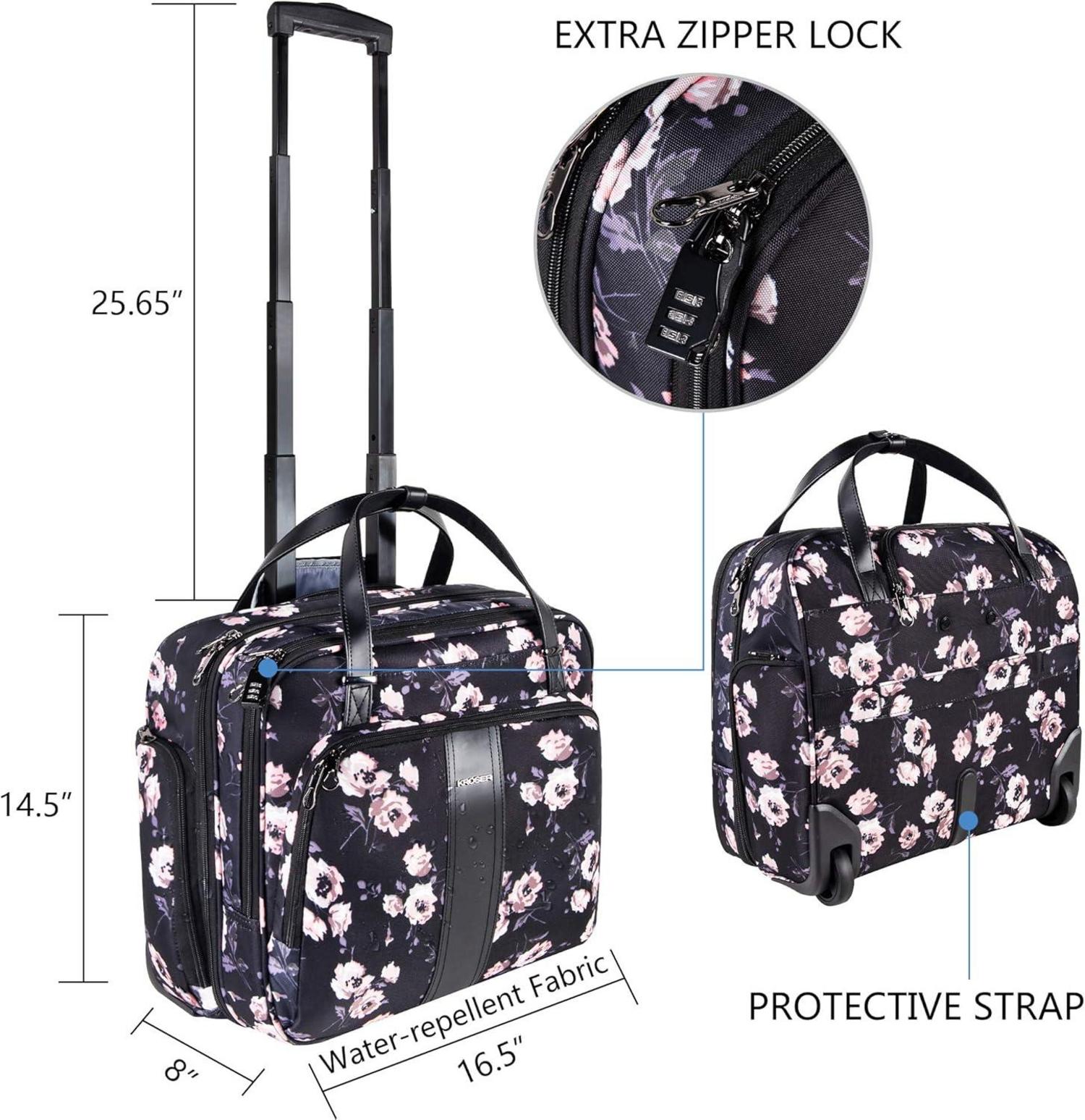 Rollender Laptop-Trolley 15,6 Zoll Business Laptoptasche