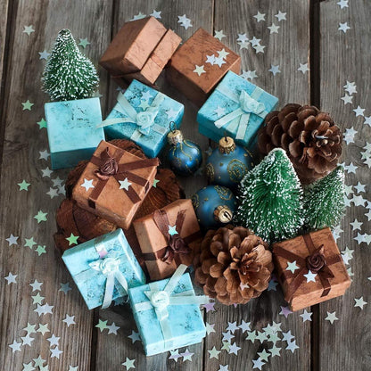 Mini Tannenbaum Künstlicher Weihnachtsbaum Schnee Holzsockel
