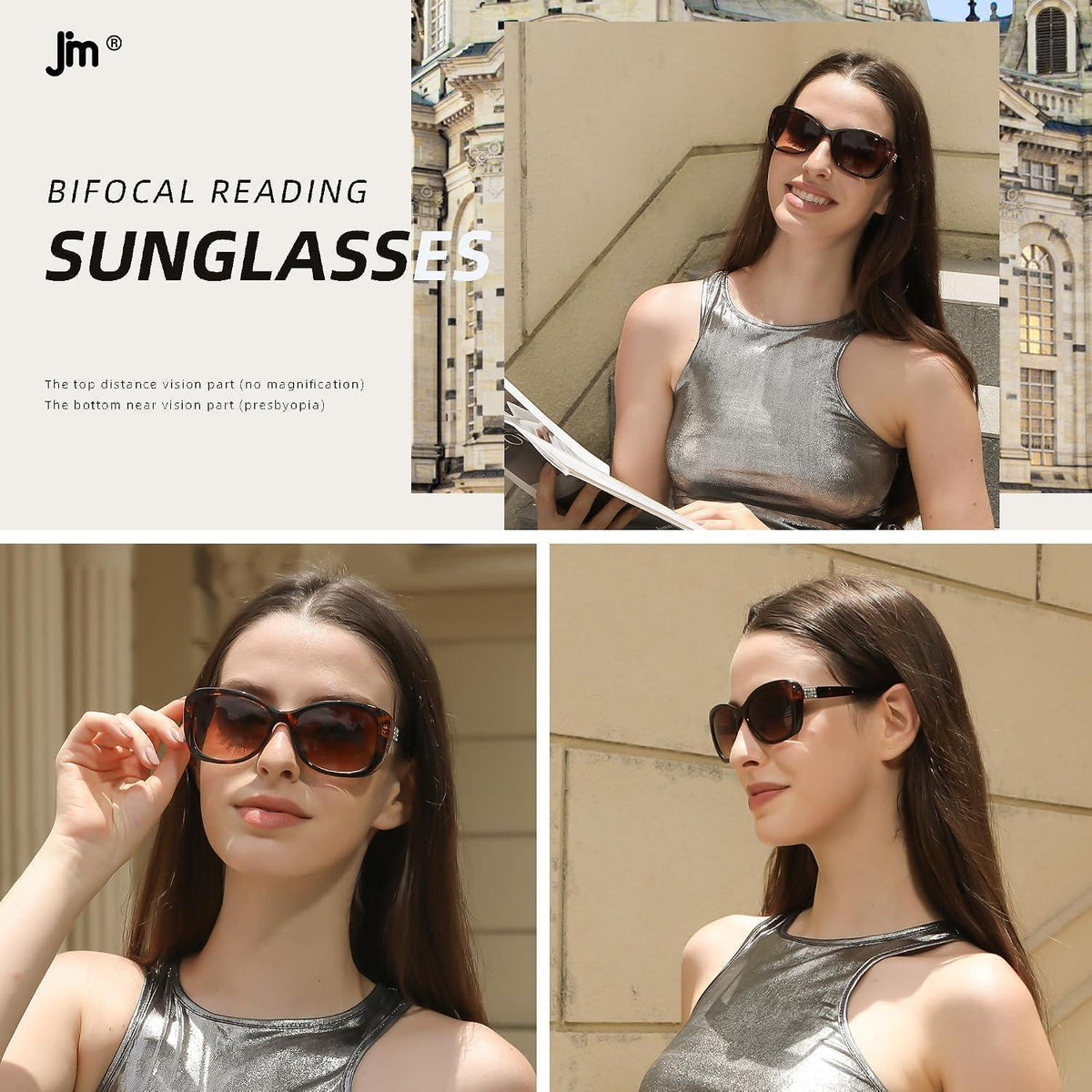 Bifokale Damen Sonnenbrille – Lesebrille mit UV-Schutz