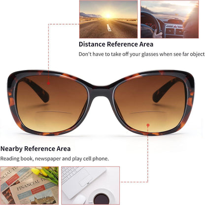 Bifokale Damen Sonnenbrille – Lesebrille mit UV-Schutz