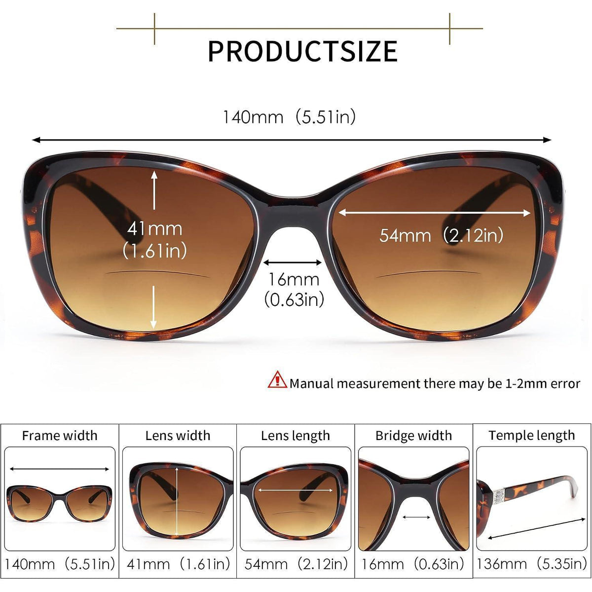 Bifokale Damen Sonnenbrille – Lesebrille mit UV-Schutz
