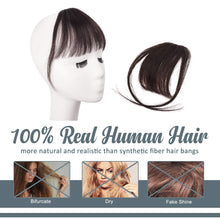 Clip in Pony Dunkelbraun Echthaar Fringe Haarteil Wispy