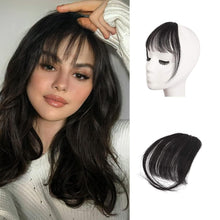 Schwarze Echthaar Pony Clip-in Bangs Extensions Fringe Haarteil