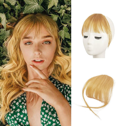 Echthaar Pony Clip-in Fransen French Bangs Erdbeerblond