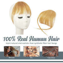 Anklippbares Echthaar-Pony French Bangs 100% Erdbeerblond
