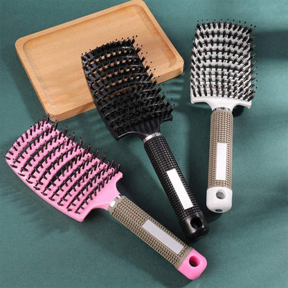 Entlüftete Haarbürste Wildschweinborsten Detangling Bürste Set