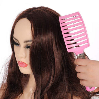 3er Set Entlüftete Wildschweinborsten Haarbürste Gebogen Detangling Brush