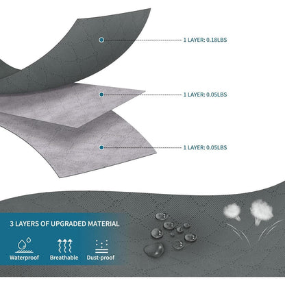 90L Underbed Storage Bags Set of 4 Boxes with Lid Grey