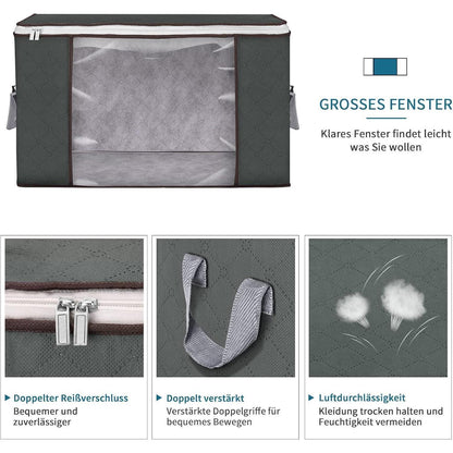 Budding Joy 2-Pack 90L Large Storage Bags with Lid and