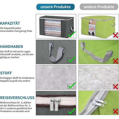 Budding Joy 2-Pack 90L Large Storage Bags with Lid and