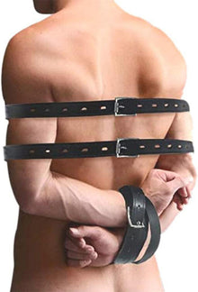 BDSMAGE 7 Stück Bondage Sets Leder Seile Handschellen