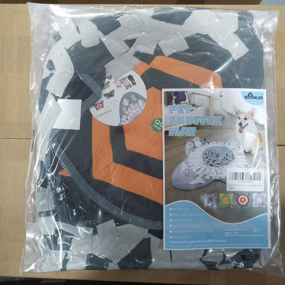 IEUUMLER Schnüffelteppich Hund Riechen Trainieren Futtermatte IE081 71x71cm Orange Grey