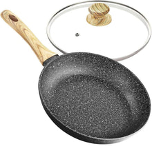Antihaft Bratpfanne mit Deckel 30cm Induktion Steinpfanne