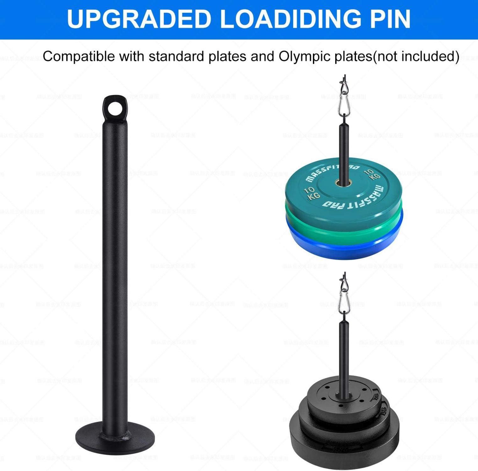 LFJ Gewichtsplatte Ladestift mit Karabiner für Olympic Weight Plate Loading Pin