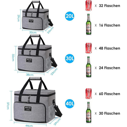 Kühltasche 20L Isoliert Faltbar Gefriertasche Lunchtasche