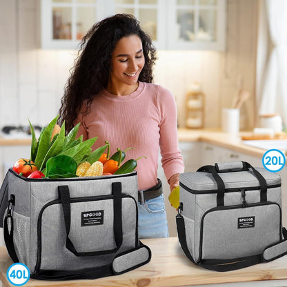 Kühltasche 20L Isoliert Faltbar Gefriertasche Lunchtasche