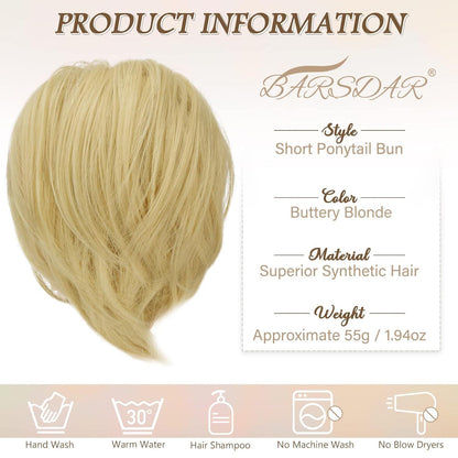 Haarteil Hair Extensions Pferdeschwanz-Verlängerung 613# Bleichblond 20cm