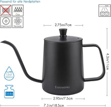 Pour Over Kaffeekanne Edelstahl 350ml Schwanenhals-Auslauf