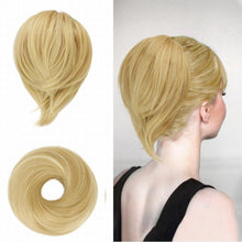 Synthetische Haarverlängerung Dutt-Pferdeschwanz 20cm Hellblond-Mix