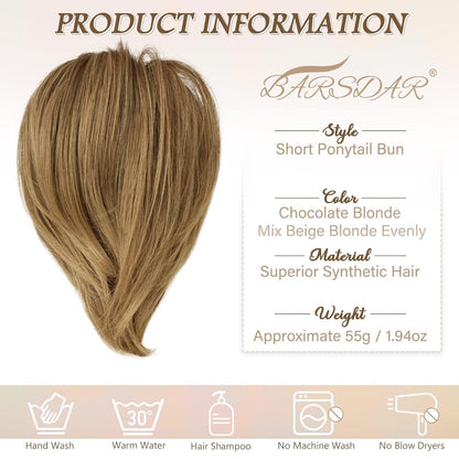Haarteil Hair Extensions Haarknoten-Pferdeschwanz-Verlängerung 20cm