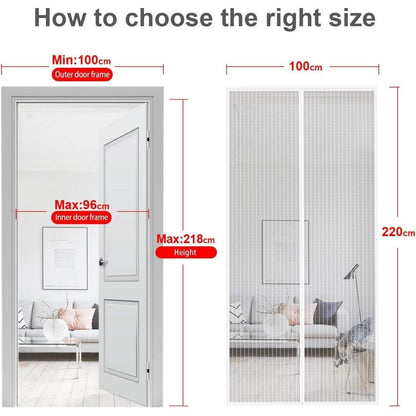 Fliegengitter Magnetverschluss 100x220 cm weiß eleganter