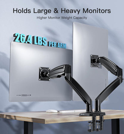 Monitor Halterung 2 Monitore 27 34 32 28 24 22 Zoll VESA Gasdruckfeder