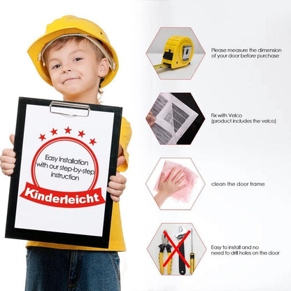 Fliegengitter Tür Magnet 110x220cm Insektenschutz Stärker