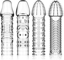 4er Pack Silikon Peniskondome Transparente Intensive Stimulation