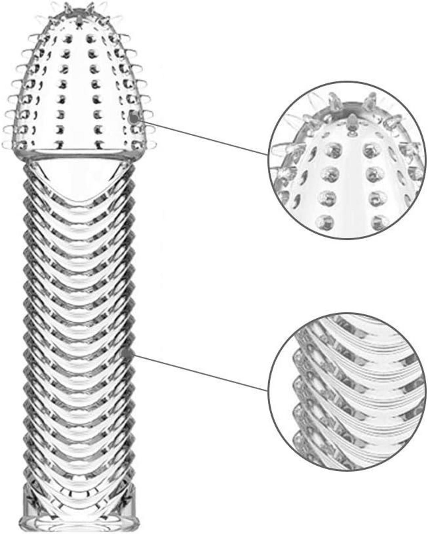 4er Pack Silikon Peniskondome - Transparente Sleeve für intensive