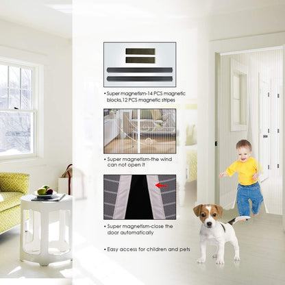 Fliegengitter Tür Magnet Insektenschutz 90x210cm