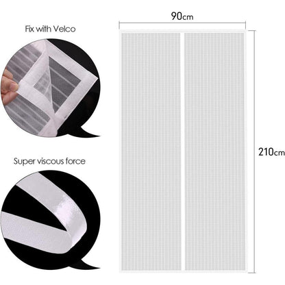 Fliegengitter Tür Magnet Insektenschutz 90x210cm