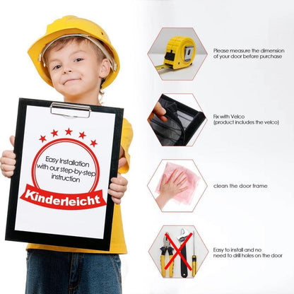 Fliegengitter Tür Magnet Insektenschutz Balkontür 110x230cm