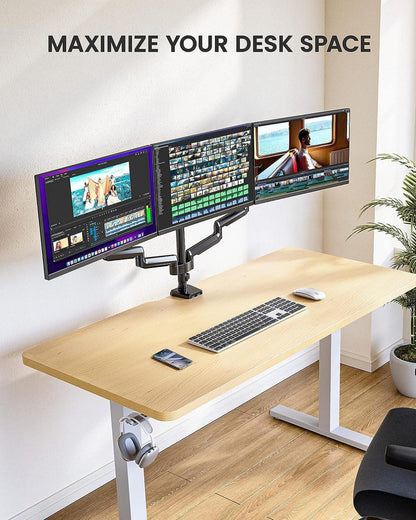 Monitor Halterung 3 Monitore 13-27 Zoll USB VESA 75/100 Platzsparend Schwarz