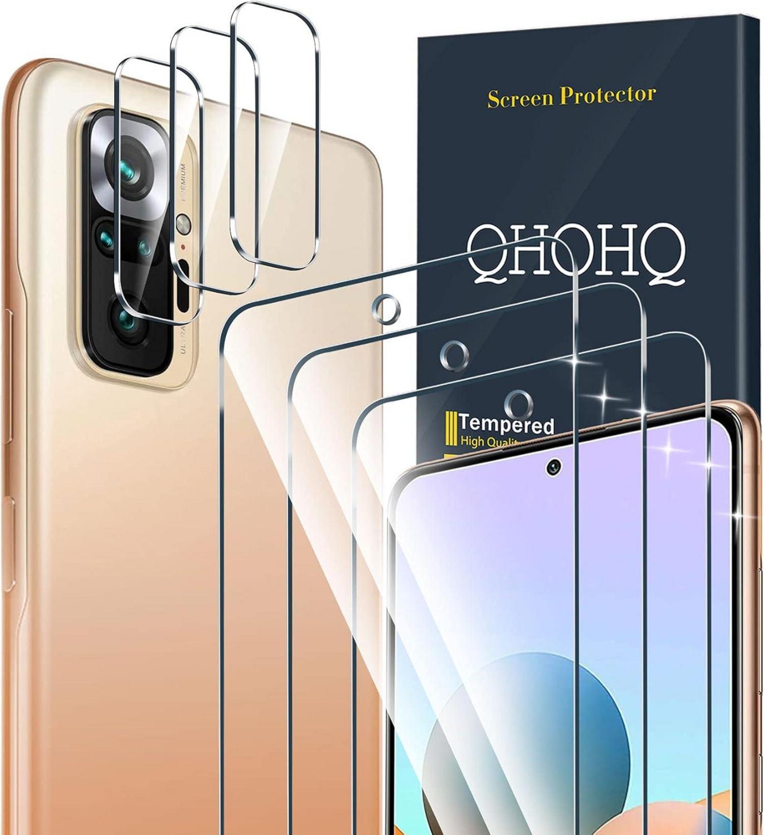 Schutzfolie 6x Xiaomi Redmi Note 10 Pro Max Kamera Panzerfolie 9H
