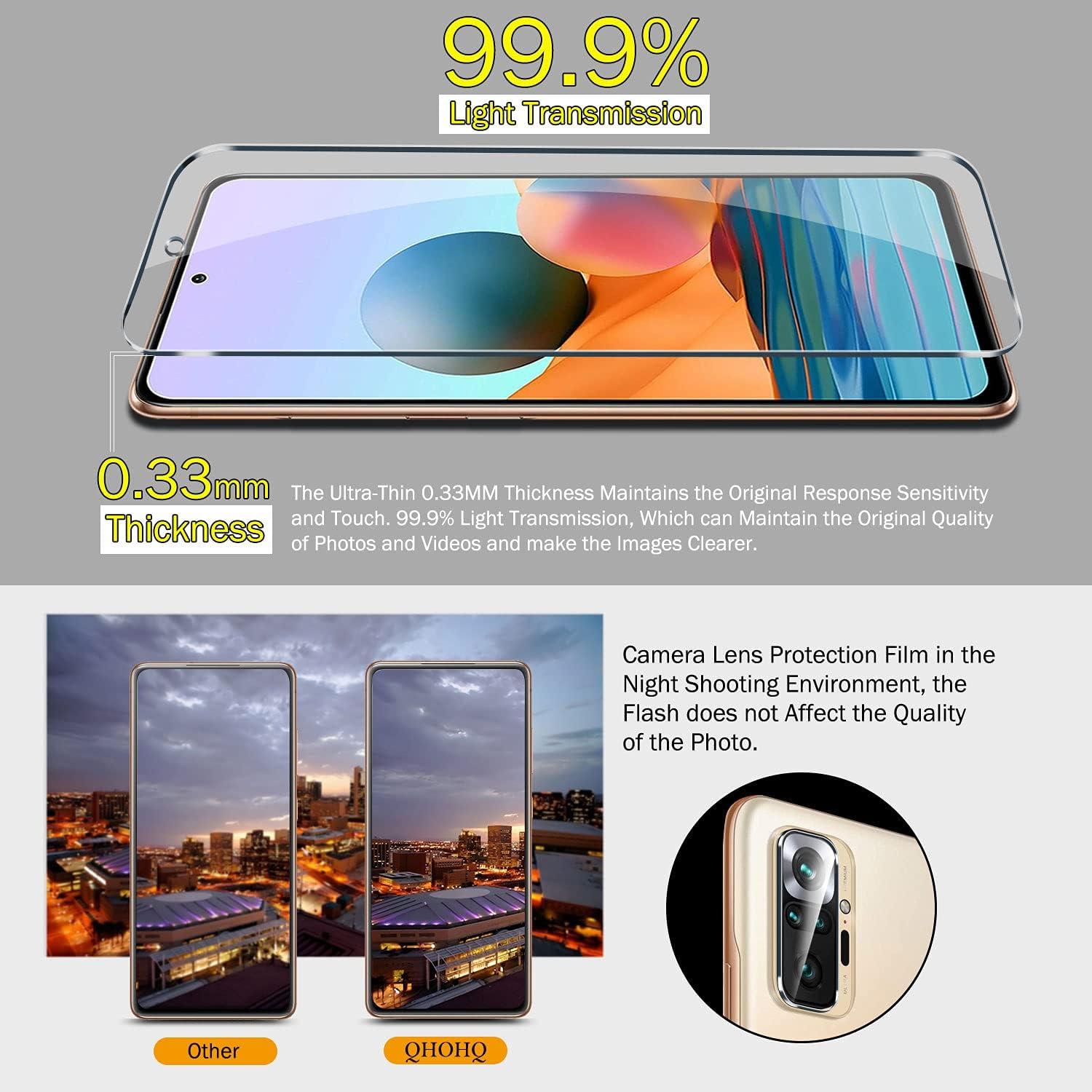 3x Panzerfolie Kamera-Schutz für Xiaomi Redmi Note 10 Pro Max