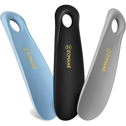 Mini Schuhlöffel Set 3er 18.5cm Kunststoff Wandhalterung