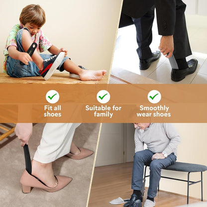 Mini Schuhlöffel Set 3er 18.5cm Kunststoff Wandhalterung