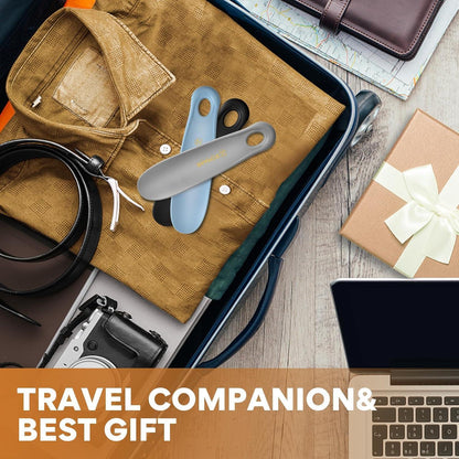 Mini Schuhlöffel Set 3er 18.5cm Kunststoff Wandhalterung