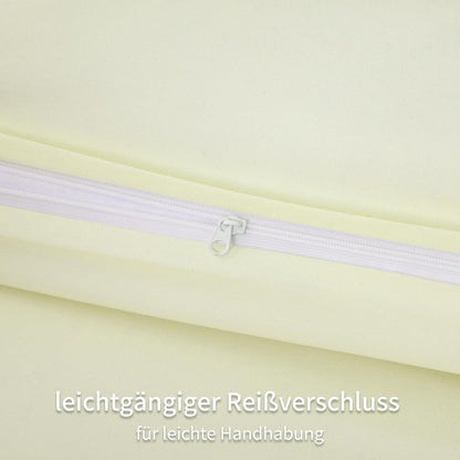 Kissenbezug 40x80cm Gelb Mikrofaser Reißverschluss Doppelpack