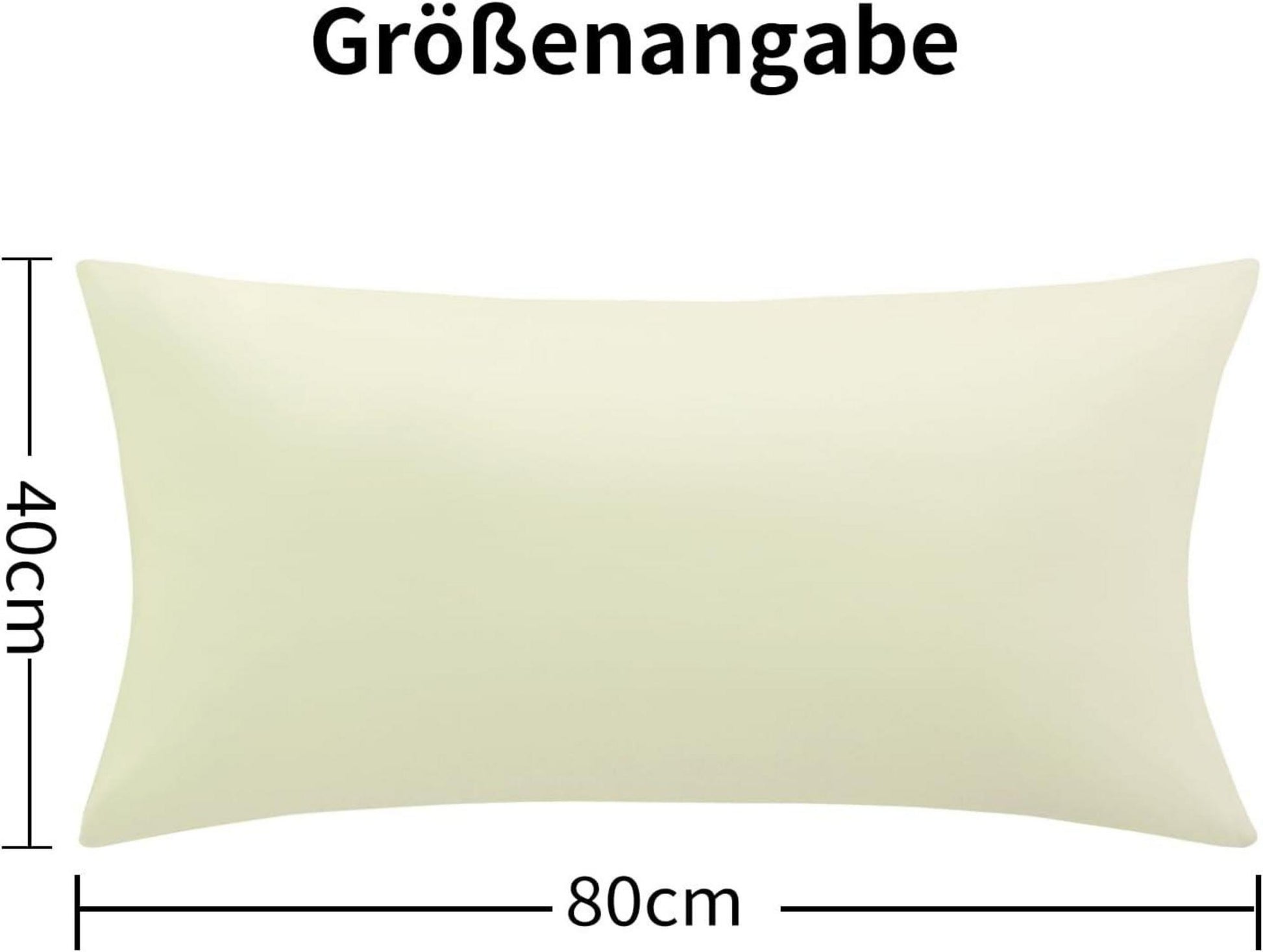 Kissenbezug 40x80 Gelb Mikrofaser 2er-Set Reißverschluss