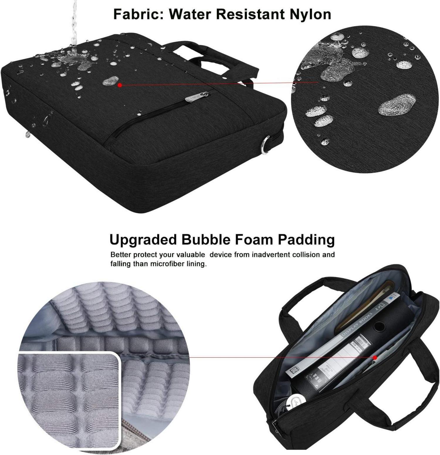Laptoptasche 17-17,3 Zoll Aktentasche Notebooktasche Schwarz