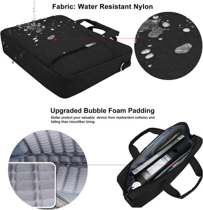 Laptoptasche 17-17,3 Zoll Aktentasche Notebooktasche Schwarz