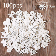 Weihnachten Mini Holzdeko Christbaumanhänger Schneeflocken