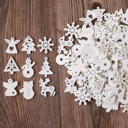 ToBeIT Weihnachtsdeko Mini Holzanhänger Set Streudeko DIY Basteln