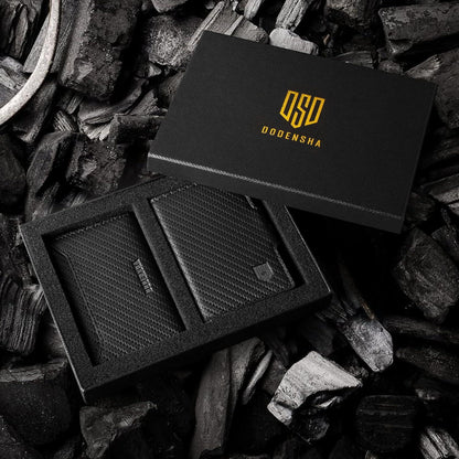 Kreditkartenhalter Herren RFID Münzfach Geldschlitz Pop-Up - Carbon Black