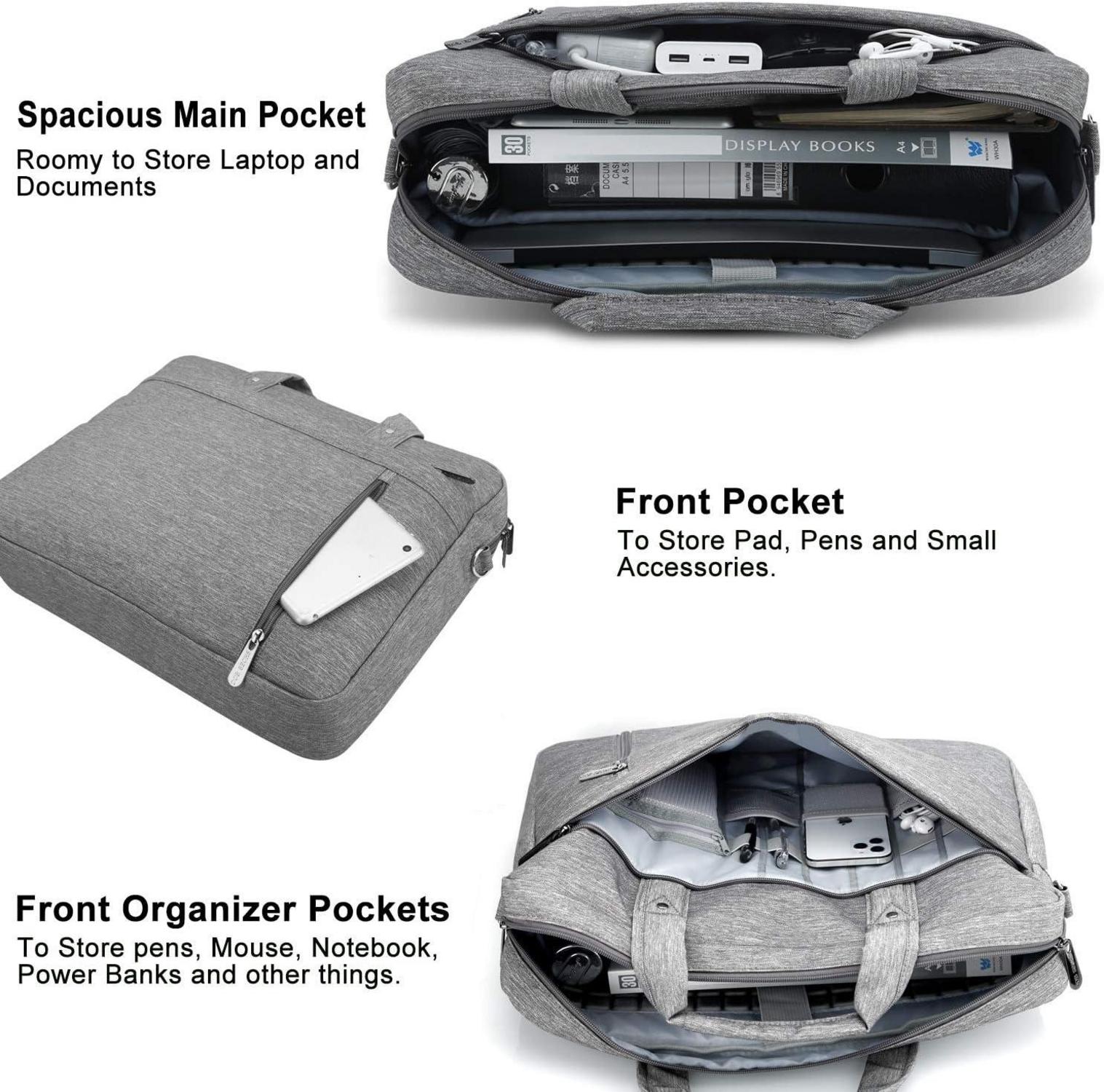 Laptoptasche 15-15,6 Zoll Grau Aktentasche Uni Business