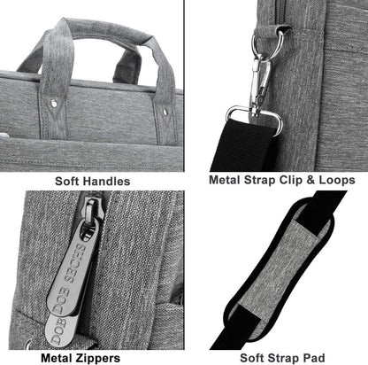 Laptoptasche 15-15,6 Zoll Business Notebook Aktentasche Grau