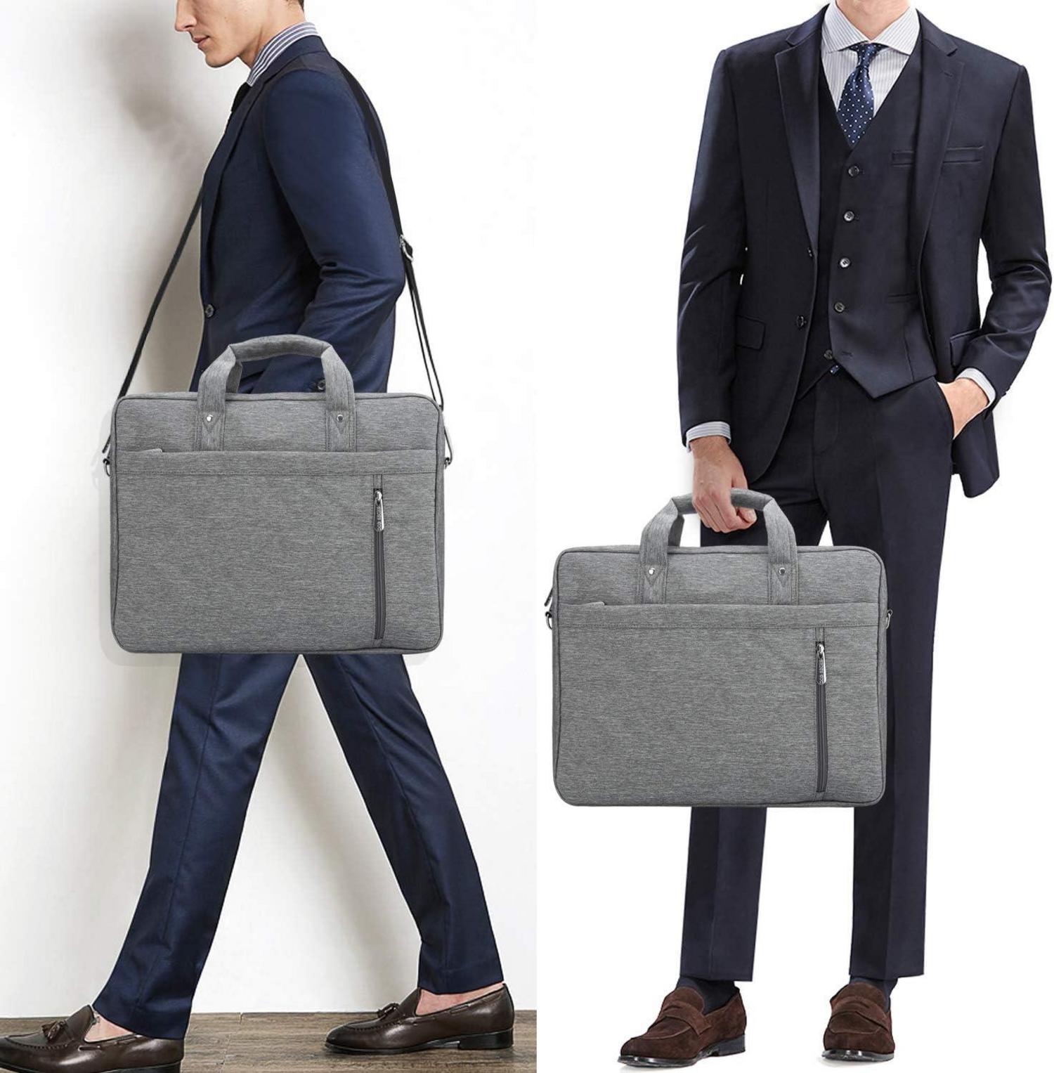 Laptoptasche 15-15,6 Zoll Business Notebook Aktentasche Grau