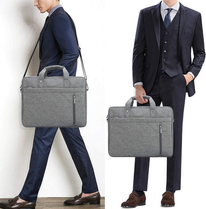 Laptoptasche 15-15,6 Zoll Business Notebook Aktentasche Grau