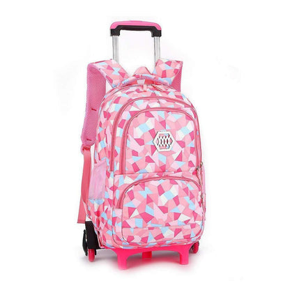 Trolley Schulranzen Mädchen Rosa – 6 Räder, Wasserdicht & Groß
